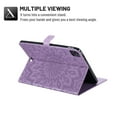 thumbnail image 5 of iPad Air 10.9 Case, New iPad Pro 11 2021 Case, Dteck Embossed Flower PU Leather Folio Stand Case with Card Holders Cover for iPad Air 4th Gen 2020 /iPad Pro 11" 2021/2020/2018,Purple Flower, 5 of 6