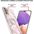 thumbnail image 3 of Marble Pattern Case for Samsung Galaxy A33 5G (Not 4G), Built-in 360 Rotatable with Ring Holder Kickstand Slim Shockproof Bumper Phone Case Cover for Samsung Galaxy A33 5G DLS Rose Gold, 3 of 7