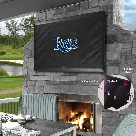Black Tampa Bay Rays 60" x 37" TV Cover