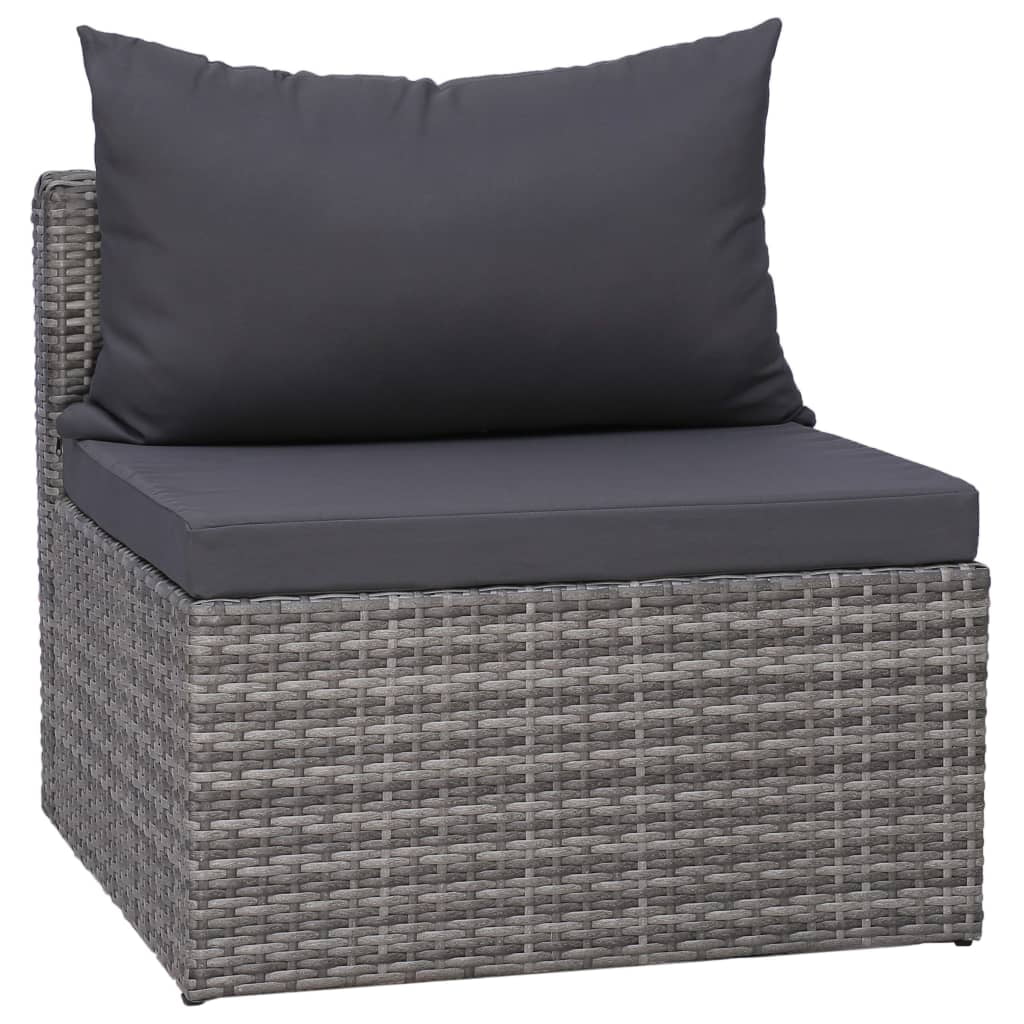 Veryke Patio Conversation Furniture Set, 8 Piece Outdoor Sectional Sofa Set with Cushions and Pillows(Grey)