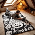 thumbnail image 6 of Black Halloween DIY Color Fillable Flannel Blanket Interactive Art Play Mat Customizable Craft Blanket For Party Household Activity, 6 of 8