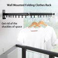 thumbnail image 3 of SIABC-Clothes Drying Rack,Laundry Drying Rack,Wall Mounted Clothes Rack,Clothes Hanging Rack,Laundry Rack Wall Mount,Folding Retractable Collapsible Drying Rack Clothing (Three-Poles,J Hooks,Black), 3 of 4