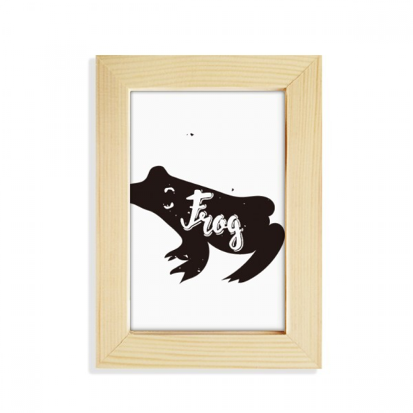 Frog Black And White Animal Desktop Display Photo Frame Picture Art Painting 5x7 inch