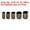 Brown, variant on Unique Bargains 25Pcs Round Rubber End Cap Vinyl Cover Screw Thread Protectors Assortment Kit Black