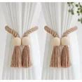 thumbnail image 2 of Rustic Magnetic Wooden Ball Curtain Tieback - ZARKEA, 2 of 5