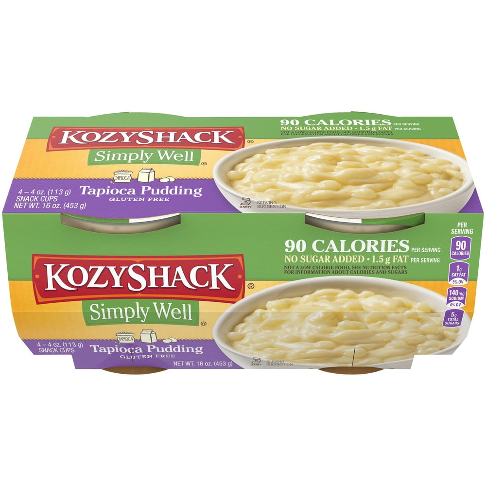 Kozy Shack Simply Well No Sugar Added GlutenFree Tapioca Pudding, 4 Oz