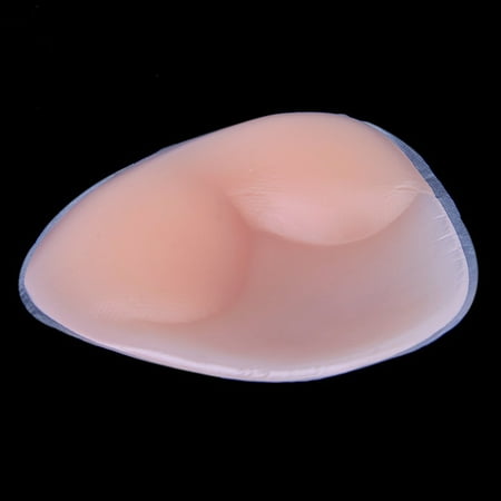 GOOHOCHY Silicone Invisible Bra with Push Up Effect Self Adhesive Comfortable to Wear Fits F Cup Size Pink