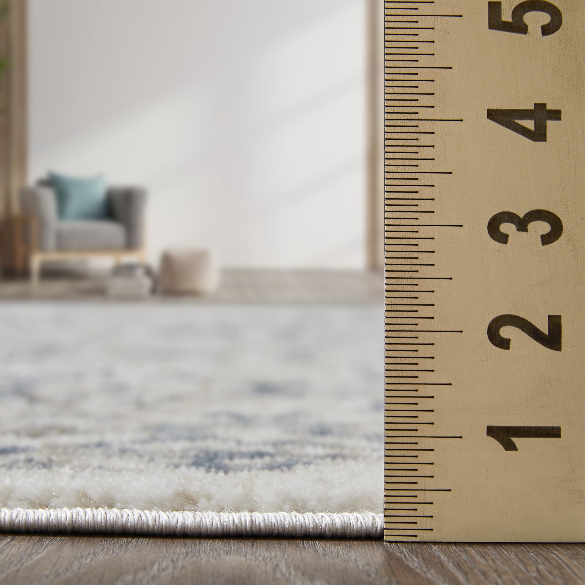 Loomaknoti Kehleigh Otindas 5' x 7' Blue Oriental Indoor Area Rug