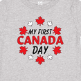 thumbnail image 4 of Inktastic My First Canada Day with Red and White Maple Leaves Boys or Girls Baby T-Shirt, 4 of 5