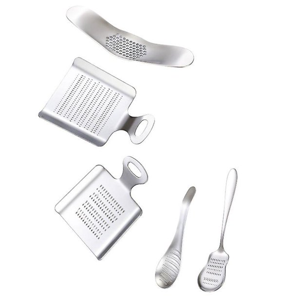 Garlic Rocker Crusher Mincer Press Dishwasher Safe(5pcs, Silver)