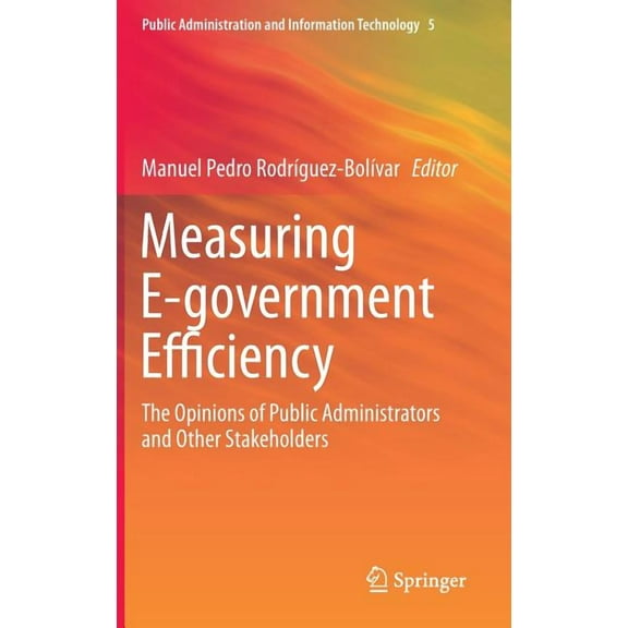 Public Administration and Information Te Measuring E-Government Efficiency: The Opinions of Public Administrators and Other Stakeholders, Book 5, (Hardcover)