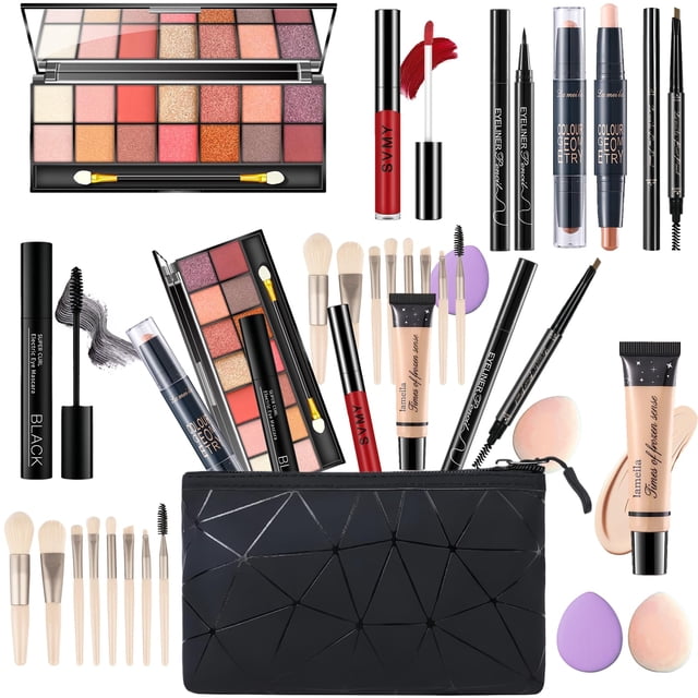 Set de Maquillaje PWYSHXDF 18 Piezas – Kit de Viaje y Regalo