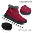 thumbnail image 6 of FAMITION Womens Winter Snow Boots Comfort Warm Non Slip Ankle Booties Hiking Boot Outdoor Flat Boots for Women Dressy Red 8, 6 of 8