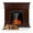 Brown, variant on Electactic Freestanding Wooden Frame Fireplace with TV Stand, Electric Fireplace Mantel Heater, Various Brightness & Realistic Flames & Remote Control, Home/Office/Cafe,750W-1500W, Black