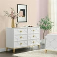 thumbnail image 2 of Martin Svensson Home Emma 6 Drawer White and Gold Dresser, 2 of 7