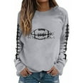 thumbnail image 2 of successthop Football Sweatshirt Women Game Day Rugby Graphic Crewneck Long Sleeve Sweatshirt Pullover Hoodies Blouse, 2 of 4