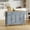 Gray, variant on ZIVACATE Kitchen Island on Wheels with Wood Drop Leaf and Storage Rolling 53 in Kitchen Carts Blue
