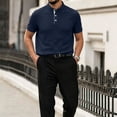 thumbnail image 3 of Breeze Polo Shirts for Men Short Sleeve Beer Belly Collared Textured Shirt Stretchy Quick Dry Golf Casual Cool Tops, L, 3 of 7