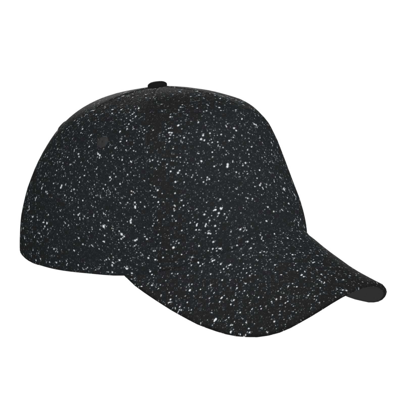 Women\'s Black Cotton Baseball Cap with Glitter Logo Unstructured Adjustable Wholesale Glitter Ponytail Trucker Hats - Low Profile  main image 3