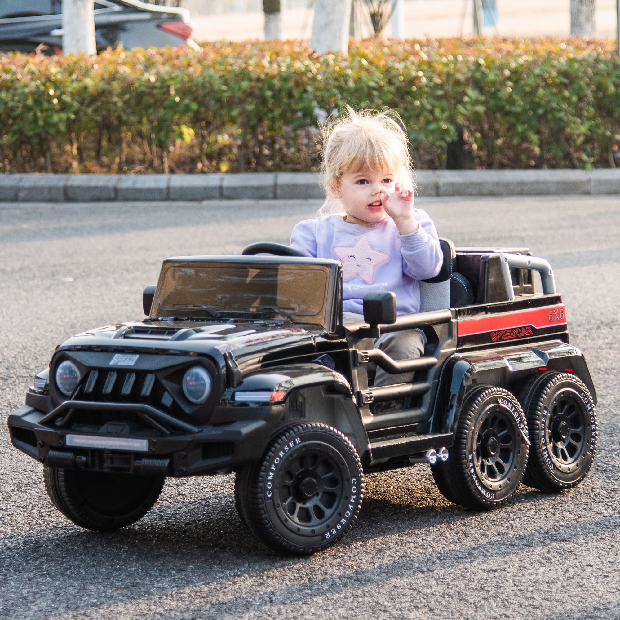 Kepooman 24V Ride On Car for Kids Battery Powered Ride On 4WD Toys with Remote Control, Parents Can Assist in Driving,Music and Lights, Black Kids Electric Ride On Kepooman 24V Ride On Car for Kids Battery Powered Ride On 4WD Toys with Remote Control, Parents Can Assist in Driving,Music and Lights, Black Kids Electric Ride On