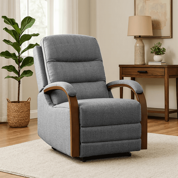 FlexiSpot Dual Motor Recliner Chair, Adjustable Recliner with Lumbar Support and Padded Seat Backrest for Living Room, Dark Gray