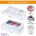 thumbnail image 2 of Cajas para Postres Blancas con Ventana,Cajas de Panadería para Pastelería,Fiesta festiva,cajas de Papel para Dulces,cupcakes,galletas, 2 of 4