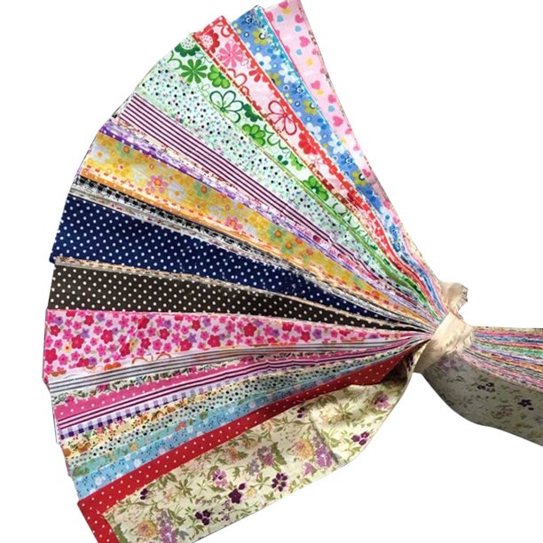 Worallymy tela de algodón con rayas de puntos y flores bricolaje costura de retazos tela para muñecas tela de costura hecha a mano 30 Uds. Worallymy JD720446529