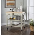 thumbnail image 3 of Linon Barker 3-Tier Mobile Serving Cart with Drawers & Towel Rack, 39" Length, Gray, 3 of 17
