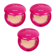 SKIN79 Super Plus Pink BB Pact 15g - Sebum Control Powder, Light Beige Color, 3 Pack