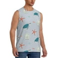 thumbnail image 2 of Balery Turtles And Shells Men's Sleeveless Muscle Shirts Workout Tank Top, Moisture Wicking, Odor Protection-XX-Large, 2 of 8