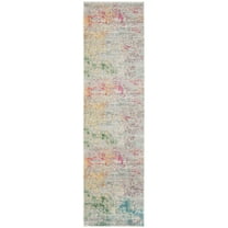 SAFAVIEH Madison Oscar Abstract Runner Rug, Grey/Gold, 2'2" x 8'