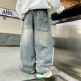 thumbnail image 6 of Teen Boys Jeans pants,Fashion Wide Leg Pocket Jean Pants Boys' Fashion Teen Boys Clothes 11-12 Years, 6 of 6