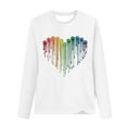 thumbnail image 4 of Wycnly Valentines Shirts for Women Womens Valentines Day Tops Fashion Tie Dye Dog Paws Heart Print Pullover Sweatshirts Spring Ladies Crewneck Long Sleeve Tee Shirts Weekly, 4 of 5