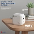 thumbnail image 4 of OXAA USB-C 45W GaN 2-Port Fast Wall Charger – with Power Delivery 3.0, Compact Type-C Adapter, Compatible with iPhone, Samsung Galaxy, iPad & USB-C Enabled Devices, 4 of 7