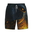 thumbnail image 4 of Lsque Mens Swim Trunks Glowing Snake Dark Forest Pattern - Bathing Suit Compression Liner - Beach Swim Shorts Swimwear - (S-3XL) - Stretch Quick Dry -Small, 4 of 9