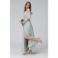 thumbnail image 4 of Vestido de dama de honor Stylefun, polvoriento, malva, chifón, hombros descubiertos, 4 of 7