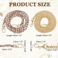 thumbnail image 2 of Uxcell 2 Pcs Correa de Cadena para Bolso, 47 Pulgadas de Largo, Cadenas de Cuero de Reemplazo para DIY Cartera, Bolso, Mano, Clutch, Cadena Dorada Clara con Cuero Púrpura, 2 of 6