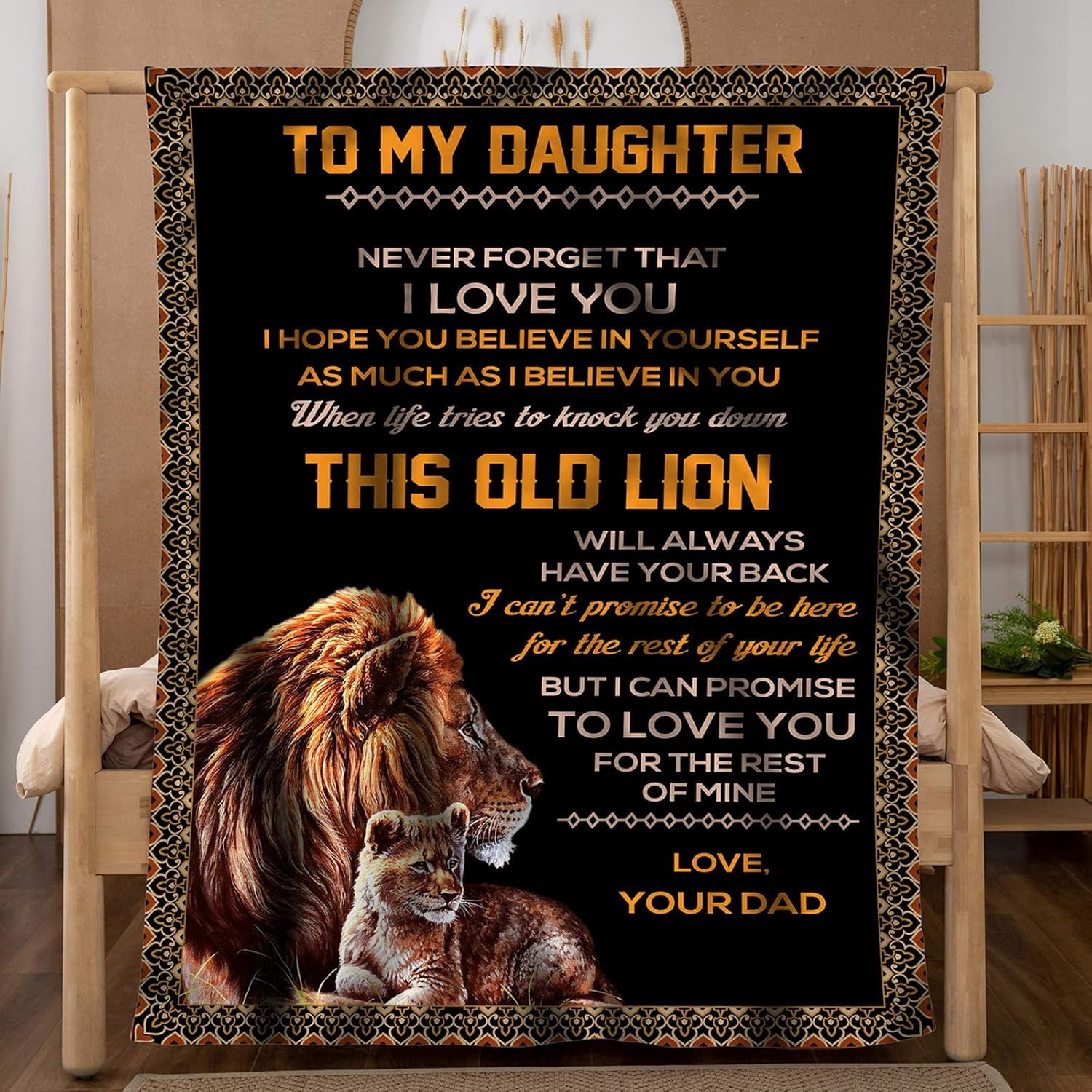 Birthday Gifts for Daughter, to My Daughter Gifts from Dad, Christmas Mothers Day Best Gifts for Daughter Blanket 50"x60"