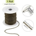 thumbnail image 3 of 65ft Necklace Chains Unwelded Cross Chains Metal Cable Link Chain Antique Bronze Chain Curb Cross Chain Irone Jewellery Chain for Necklace Bracelet Earring Making, 3 of 8