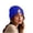 Blue(Ladies Hats), variant on Women's Halloween Beanie Hat Embroidered Ghost Knit Warm Slouchy Fall Winter