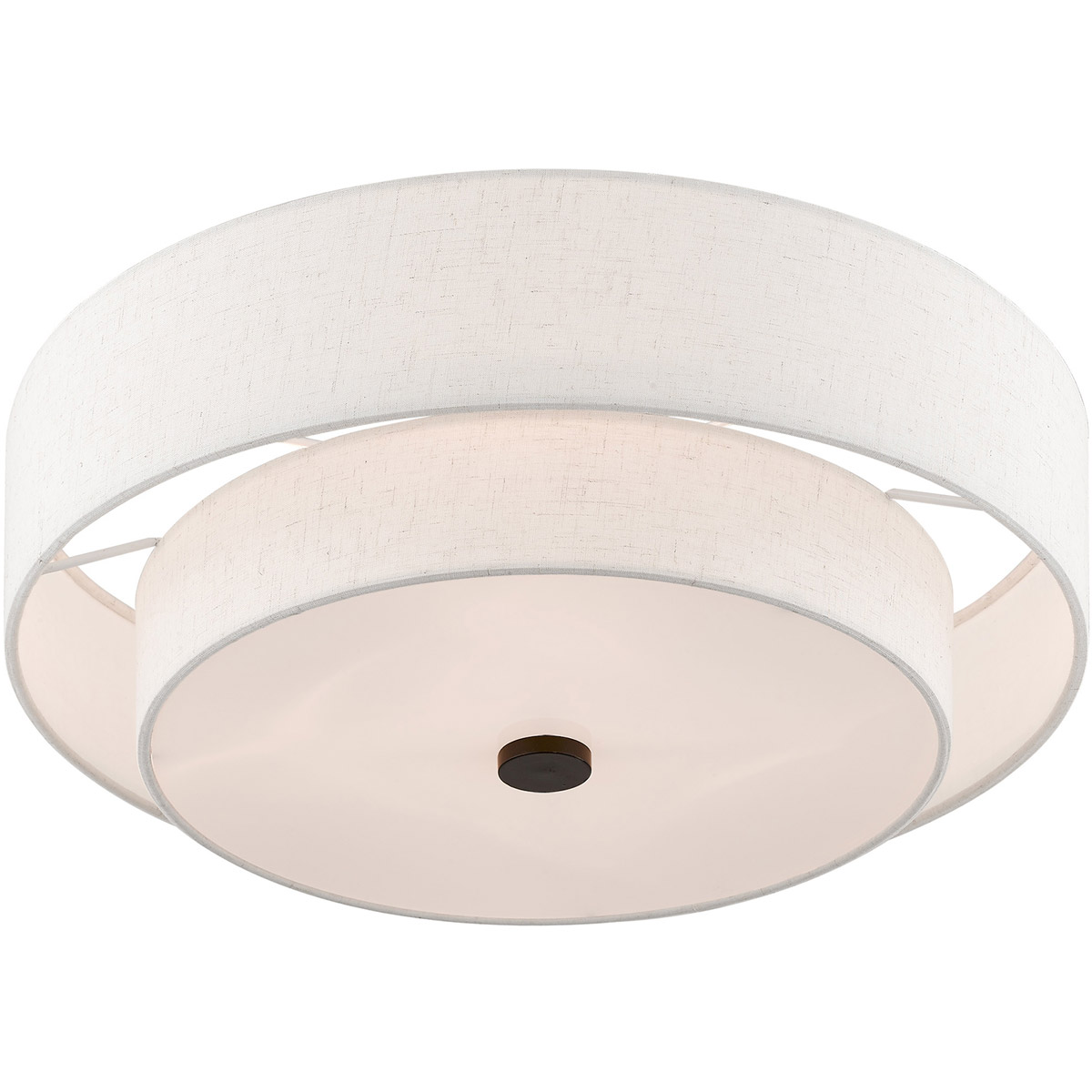4 Light English Bronze Ceiling Light fixture with Steel base material