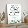 thumbnail image 4 of Inspirational Decor, For This Child We Have Prayed 1 Samuel 1 27 Poster Wrapped Wooden Frame Wall Decor,Canvas Wall Art for Living Room,Bedroom,Office,Ready to Hang, 4 of 5