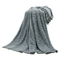 thumbnail image 2 of Throw Blanket 70X100CM Wind Solid Color Layer Tapered Nap Blanket Spring Summer Air Conditioning Blanket Cover Blanket Air Conditioning Blanket Breathable Warm Throw Blanket, 2 of 8