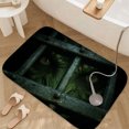 thumbnail image 3 of 1pc Green Creature Behind Bars Absorbent Non-Slip Bathroom Thickened Flannel Rug Decor,Soft,Quick Drying,Suitable For Indoor/outdoor Use,Bathrooms,Bedrooms,Kitchens,Terrace,Laundry Rooms,16"x24", 3 of 9