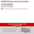 thumbnail image 4 of VIPMOTOZ Chrome Housing OE-Style Headlight Headlamp Assembly For 2004-2012 Mitsubishi Galant, Driver Side, 4 of 4