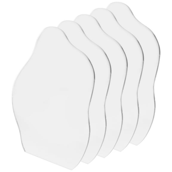 unbranded 5 Pcs Film Handmade DIY Mirror Accessories Gift Mirror Student 15x11.9cm Silver