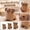 A001- Clear (Brown, 25cm), variant on Plush Sheep Stuffed Animal, Brown Soft Huggable 15.0 inch Zodiac Goat Plush Toy, Cute Realistic Sheep Plush Doll for Girls, Birthday Gift Bedroom Decoration and Collectible Companion for All Ages