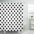thumbnail image 1 of Cortina de Ducha ABPHQTO Estampado de Lunares Blancos y Negros 160x180 cm, 1 of 1