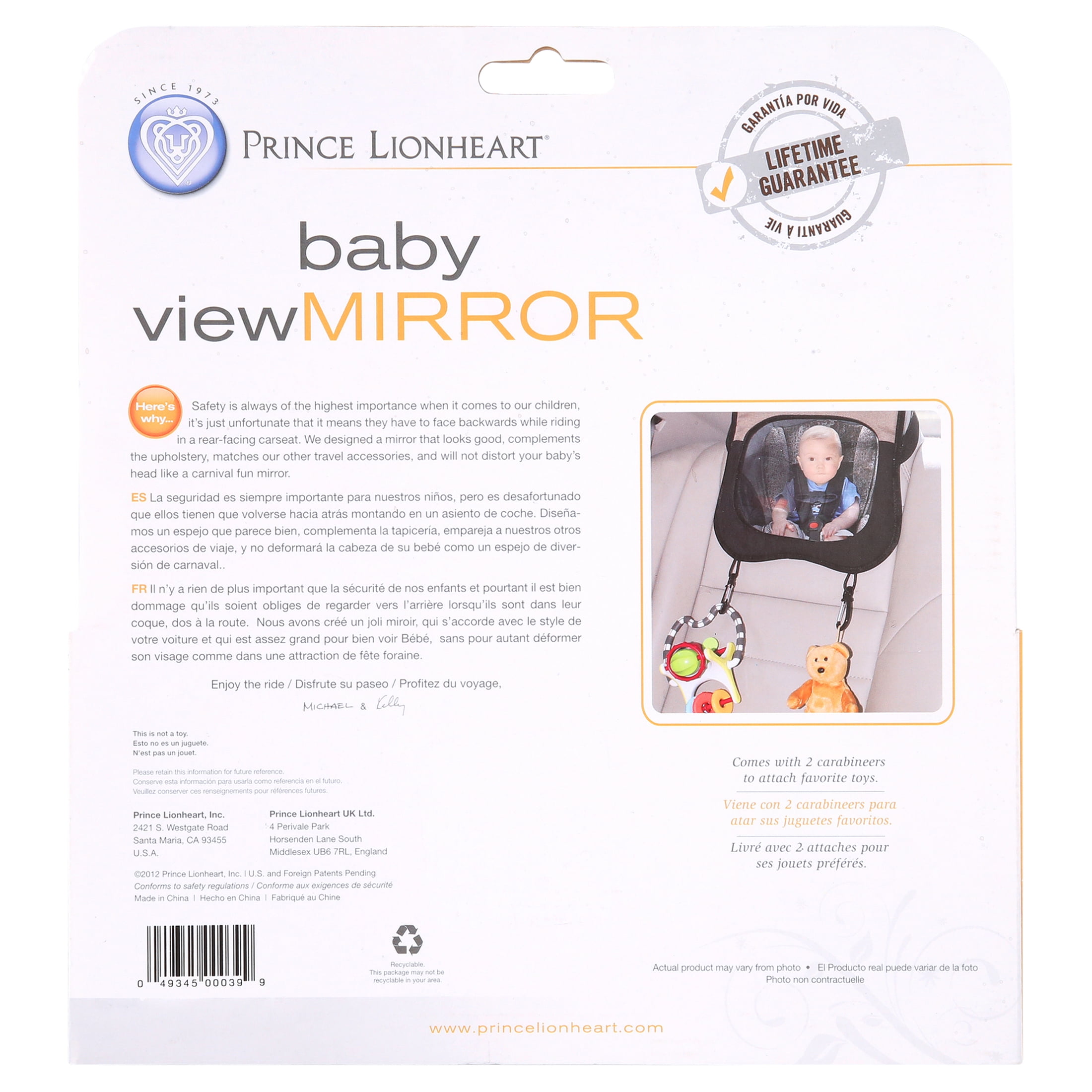 Rétroviseur bébé PRINCE LIONHEART Child View Mirror Beige 0307 Pas