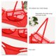 thumbnail image 4 of Conjunto de lencería de mujer ajustable de moda elegante color puro encaje malla sujetador y panty conjunto para boda noche, 4 of 5